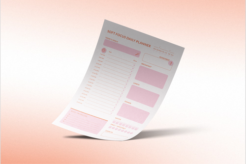 Soft Focus Daily Planner – A Gentle Daily Planner for Clarity and Calm Progress